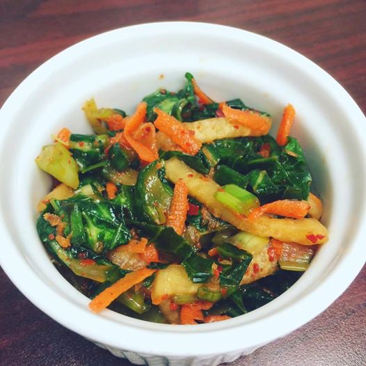 Quick Collard Green Kimchi