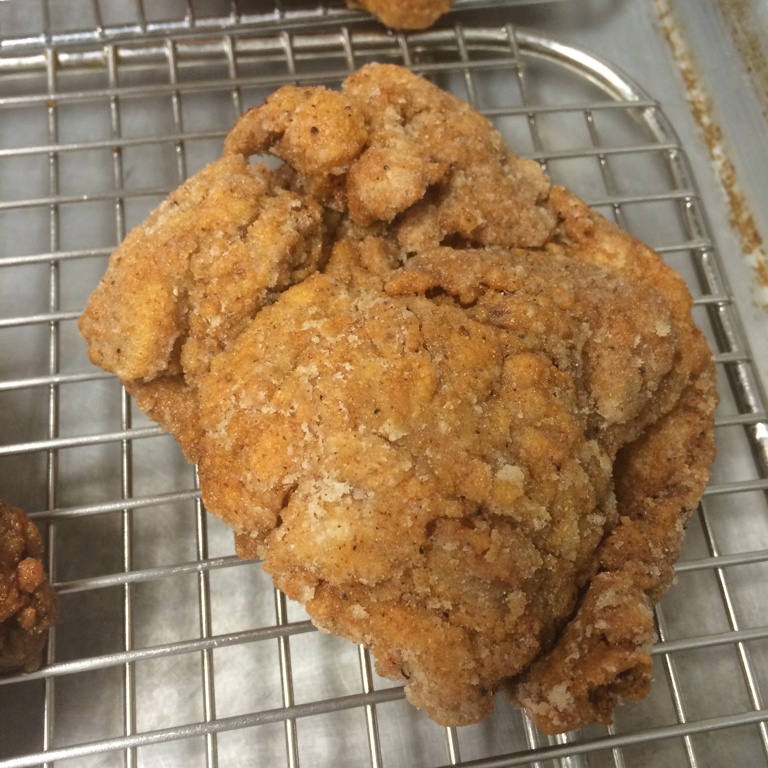 The best fried chicken with potato stanch and masa