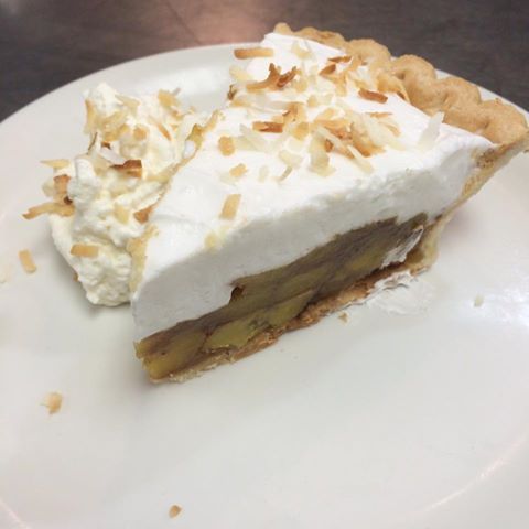 Plantain Pie With Coconut Mousse Topping