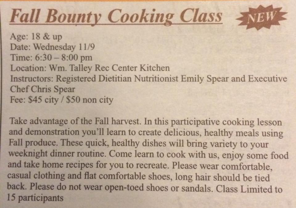 cooking classes in frederick maryland